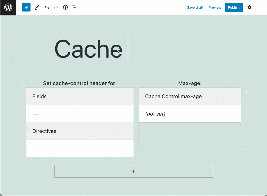 Definición de una política de cache control Definición de una política de cache control