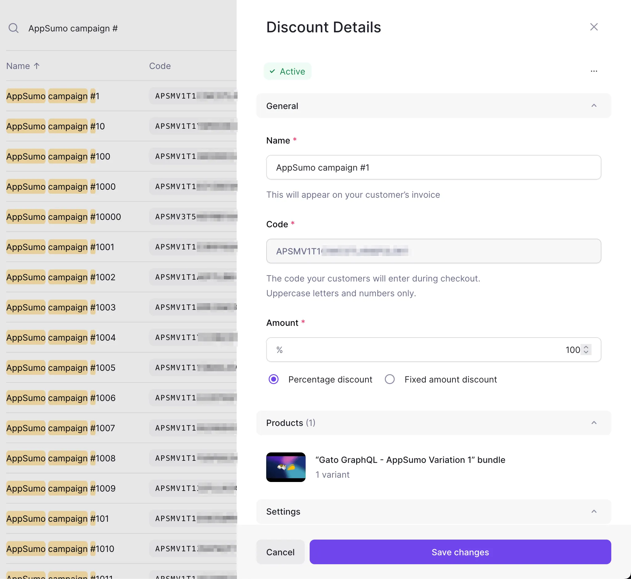 Código de descuento en Lemon Squeezy