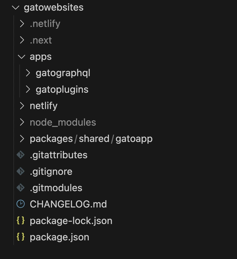 La estructura de mi monorepo