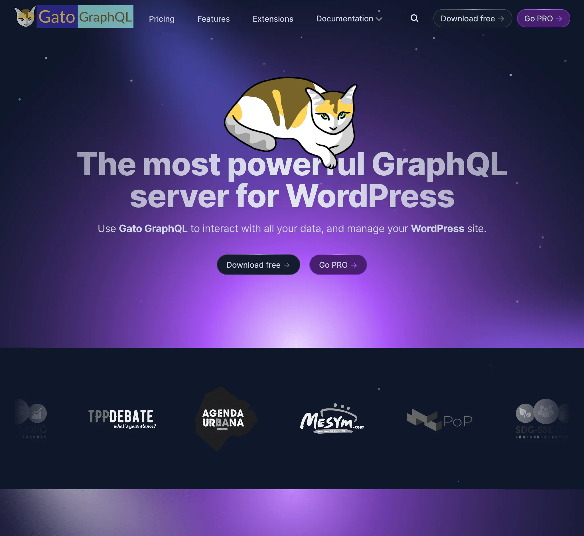 Nuevo sitio web de Gato GraphQL