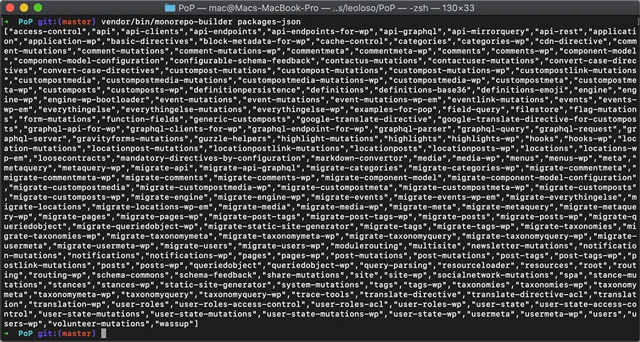 Recuperando la lista de todos los paquetes en el repo Recuperando la lista de todos los paquetes en el repo