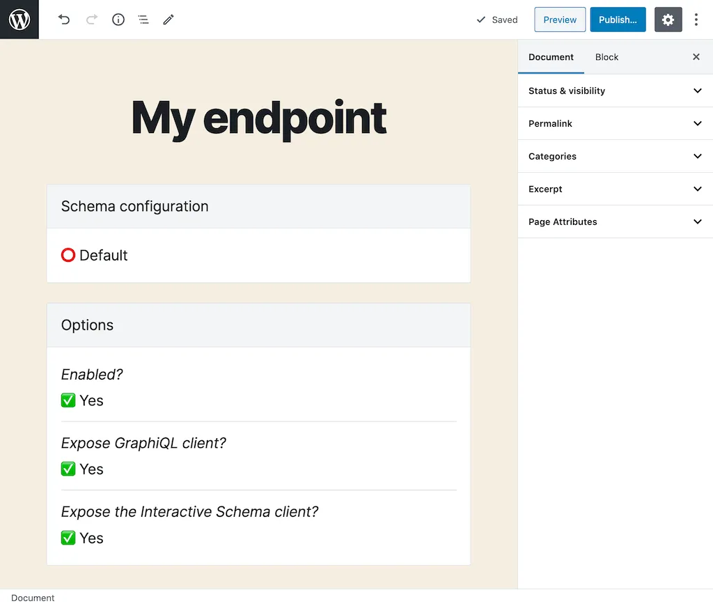 Opciones en Custom Endpoint Opciones en Custom Endpoint